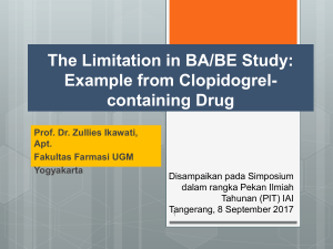 The Limitation in BA/BE Study