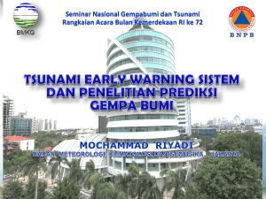 Seminar Nasional Gempabumi dan Tsunami Rangkaian