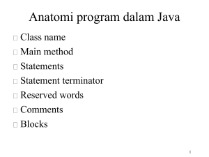Anatomi program dalam Java