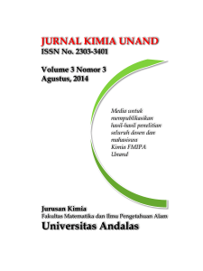 Tim Editorial Jurnal Kimia Unand - Fakultas MIPA Universitas Andalas