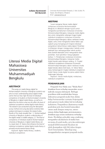 Literasi Media Digital Mahasiswa Universitas