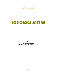 sosiologi sastra - Staff Site Universitas Negeri Yogyakarta