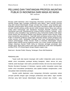peluang dan tantangan profesi akuntan publik di indonesia dari