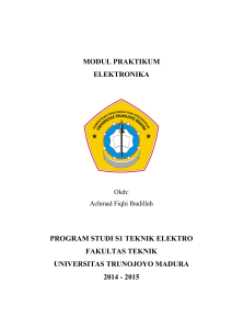 modul praktikum elektronika - Prodi S1 Teknik Elektro UTM