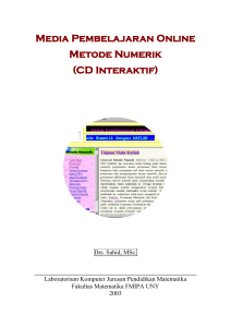 Tentang Media Pembelajaran Online Metode Numerik