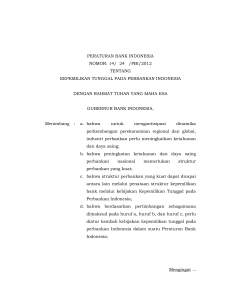 peraturan bank indonesia nomor: 14/ 24 /pbi/2012 tentang