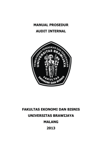 manual prosedur audit internal fakultas ekonomi dan bisnis