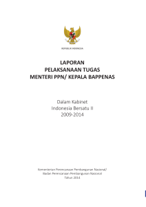 laporan pelaksanaan tugas menteri ppn/ kepala bappenas