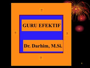 GURU EFEKTIF Dr. Darhim, M.Si.