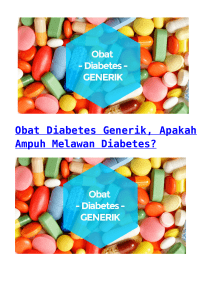 Obat Diabetes Generik, Apakah Ampuh Melawan Diabetes?