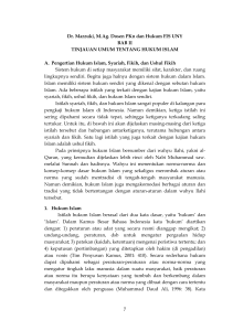 Dr. Marzuki, M.Ag. Buku Hukum Islam BAB 2. Tinjauan Umum
