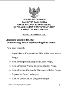 baupati kulonprogo - Pemerintah Kabupaten Kulon Progo