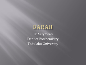 Tri Setyawati Dept of Biochemistry Tadulako