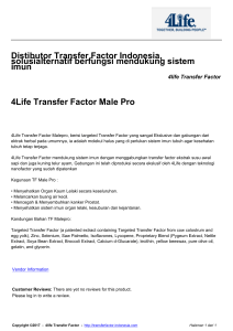 Distibutor Transfer Factor Indonesia, solusi alternatif berfungsi