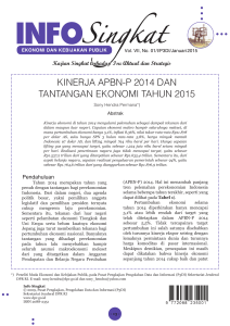kinerja apbn-p 2014 dan tantangan ekonomi tahun 2015