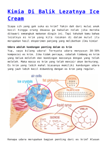 Kimia Di Balik Lezatnya Ice Cream