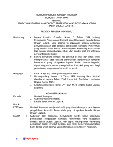 instruksi presiden republik indonesia nomor 8 tahun 1990 tentang