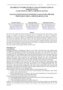 feasibility studies on real eastate infestation in karanganyar