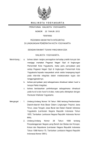 keputusan walikota yogyakarta - Bagian Hukum Kota Yogyakarta