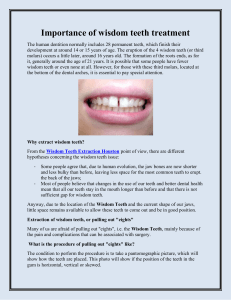 Importance of wisdom teeth treatment
