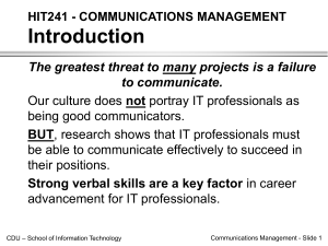 ppt COMMUNICATIONS MANAGEMENT ing