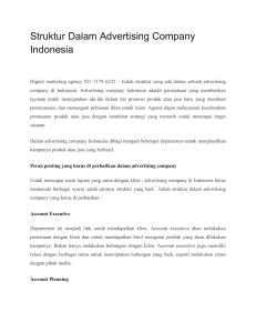 Struktur Dalam Advertising Company Indonesia