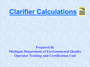 Clarifier-calculations Michigan