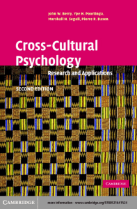 308475 John W. Berry, Ype H. Poortinga, Marshall H. Segall, Pierre R. Dasen - Cross-Cultural Psychology  Research and Applications-Cambridge University Press (2002)