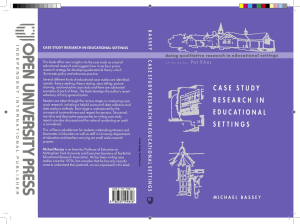 (Doing Qualitative Research in Educational Settings) Michael Bassey - Case Study Research in Educational Settings-Open University Press (1999)