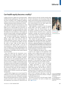 Can Health Equity Become Reality
