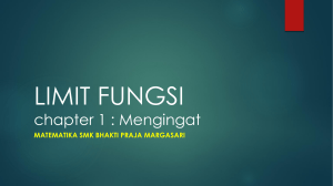 LIMIT FUNGSI chapter 1 mengingat