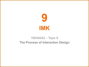 the process of interaction Design