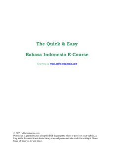 Learning Indonesia