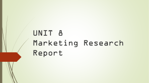 Unit 8 Marketing Research Report