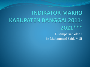 INDIKATOR MAKRO KABUPATEN BANGGAI 2014-2019