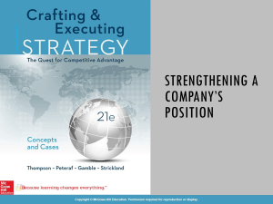 Copy of CHAPTER 6 Strengthening a  Company’s Competitive Position