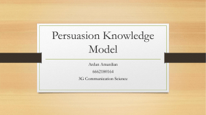 Persuassion Model Knowledge