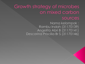 Growth strategy of microbes on mixed carbon