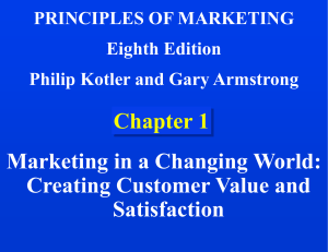 PRINCIPLES OF MARKETING Eighth Edition Philip Kotler and Gary Armstrong