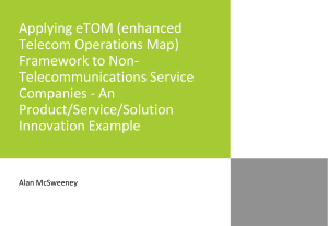 Applying eTOM Framework to Non-Telecommunications Service Companies