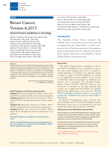 [15401413 - Journal of the National Comprehensive Cancer Network] Breast Cancer, Version 4.2017, NCCN Clinical Practice Guidelines in Oncology