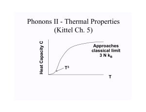 1-Phonons II - Thermal Properties