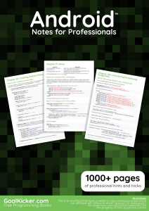 AndroidNotesForProfessionals