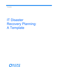 disaster recovery planning template revised
