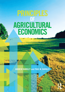 1 Principles of Agricultural Economics 