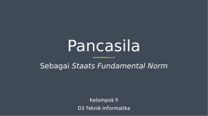 Pancasila Sebagai Staats Fundamental