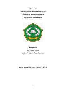 Sejarah Sosial  Pendidikan Islam (revisi)
