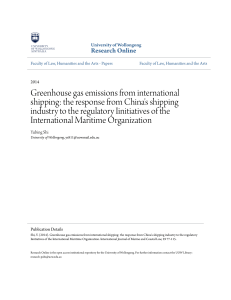 Shi,Y.2014.Greenhouse Gas Emissions from International Shipping the Response from China's Shipping Industry to the Regulatory Initiatives of the IMO.International Journal of Marine and Coast LawVol29 1-34