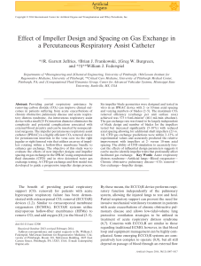 Effect of Impeller Design and Spacing on Gas Exchange ina Percutaneous Respiratory Assist Catheter