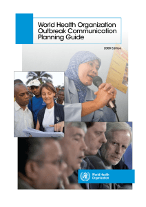 © World Health Organization - WHO Outbreak Communication Planning Guide, 2008 Edition